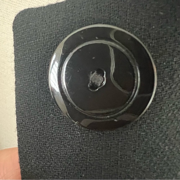 Vintage Saks 5th Ave Teri Jon Lightweight Black Fur Accent Car  Coat 14 - Picture 14 of 14